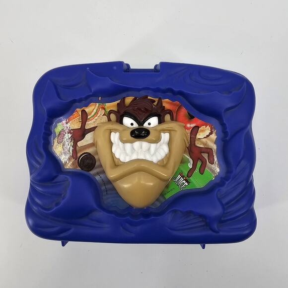 Vintage 1997 Tasmanian Devil 3D Plastic Lunchbox And Thermos Taz‎ Looney Tunes - Picture 1 of 10